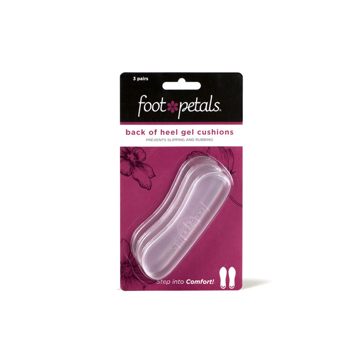 back of heel gel cushions prevent slipping and rubbing, in pink packaging #options_clear-3-pairs