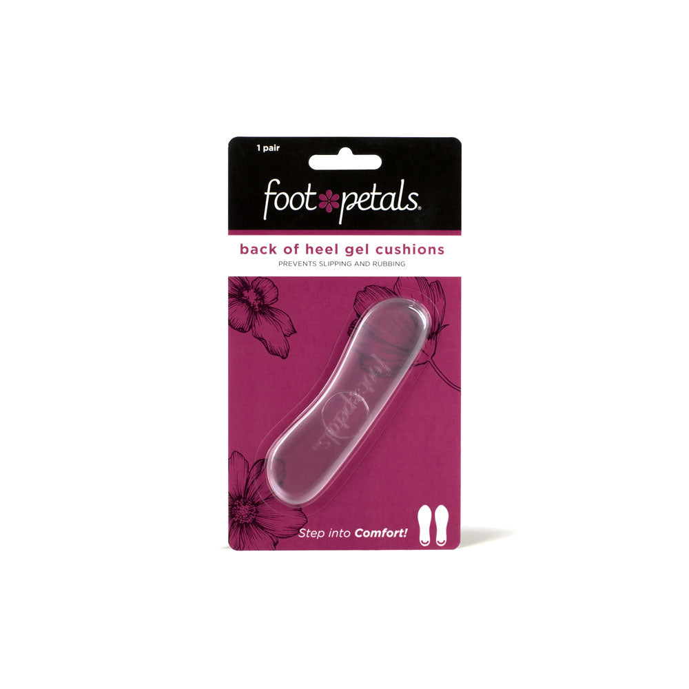 Foot Petals back of heel gel cushions in pink packaging #options_clear