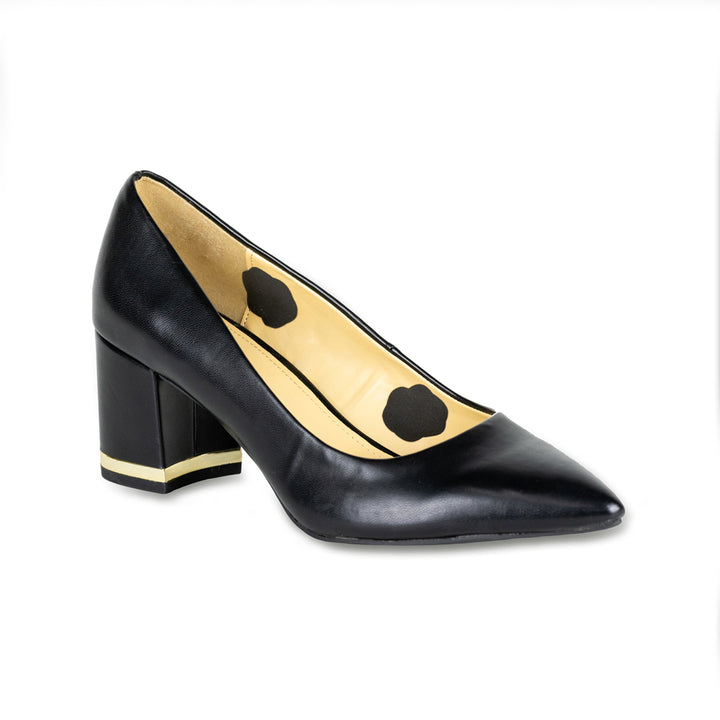 black Spot Dot Cushions in black high heel shoes #color_black