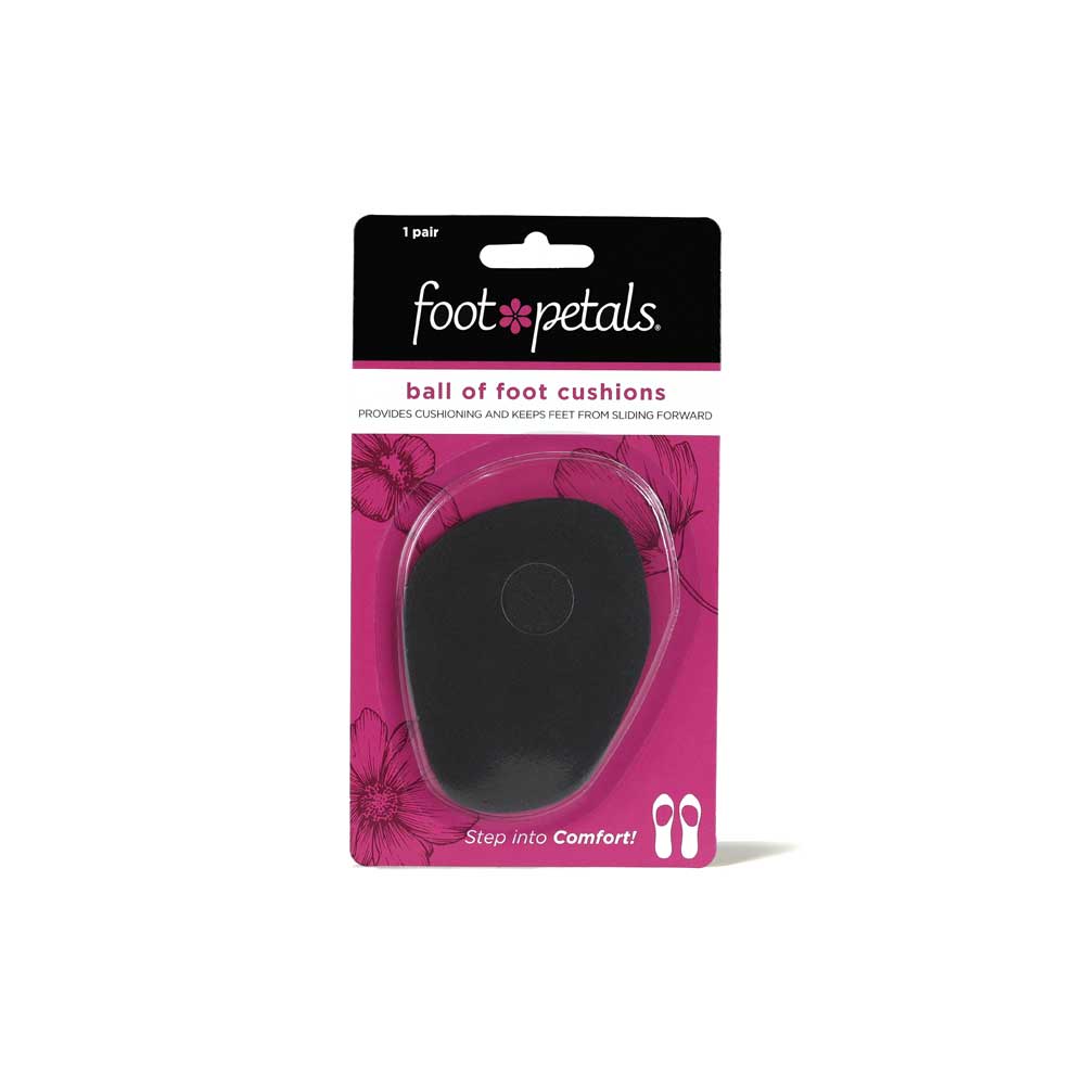 Ball of Foot Cushions, black, provides cushioning and keeps feet from sliding forward, 1 pair #color_black