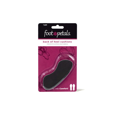 Foot Petals black back of heel cushions packaging, 1 pair, prevents slipping and rubbing #color_black