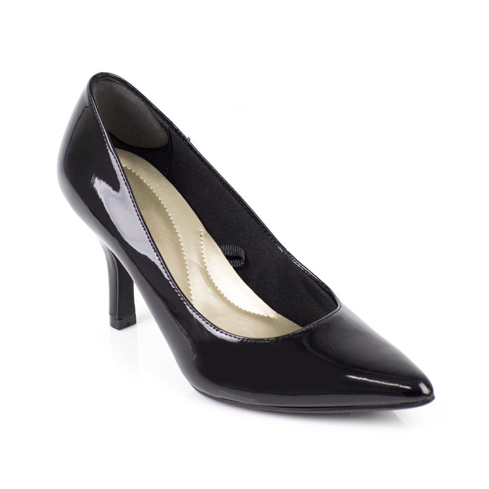 Foot Petals black back of heel cushions in black high heel #color_black