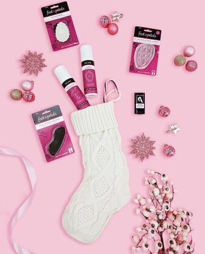 Foot Petals stocking stuffers, no slip grips, back of heel cushions, shoe care, ball of foot cushions, blister prevention