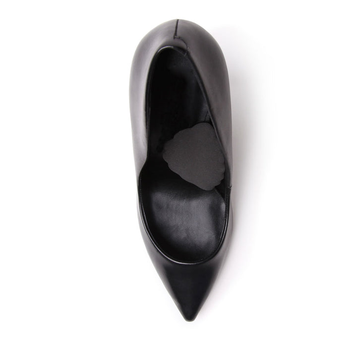 Foot Petals Black Arch Support Cushions in high heel shoe, cushions are discreet #color_black