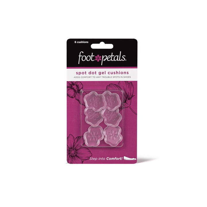 Spot dot gel cushions in pink packaging, adds comfort to any trouble spots in shoes